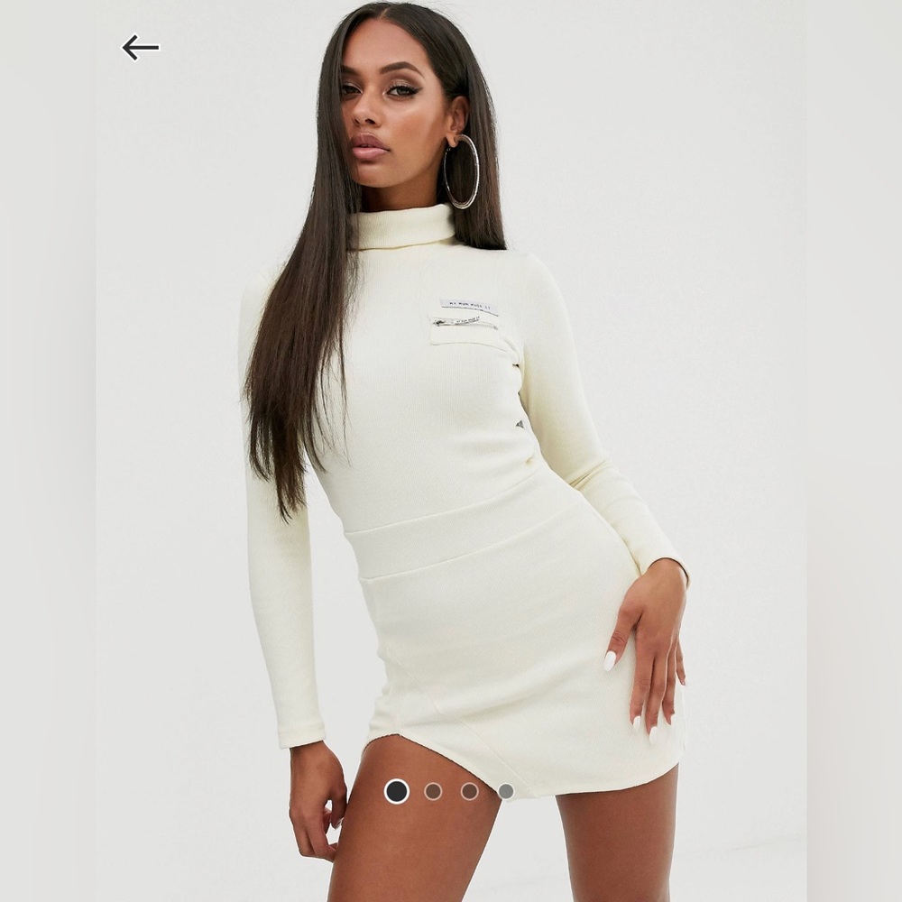 MyMumMadeIt Turtleneck Ribbed Mini Dress Size M